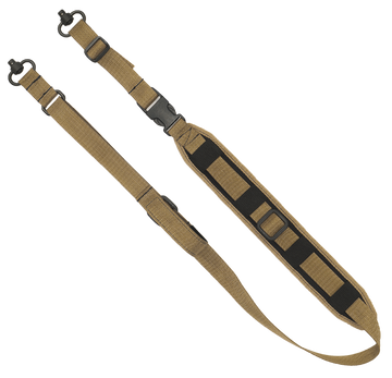 GrovTec QS 2-Point Sentinel Rifle/Shotgun Sling 2" Push Button Swivels - Coyote Brown