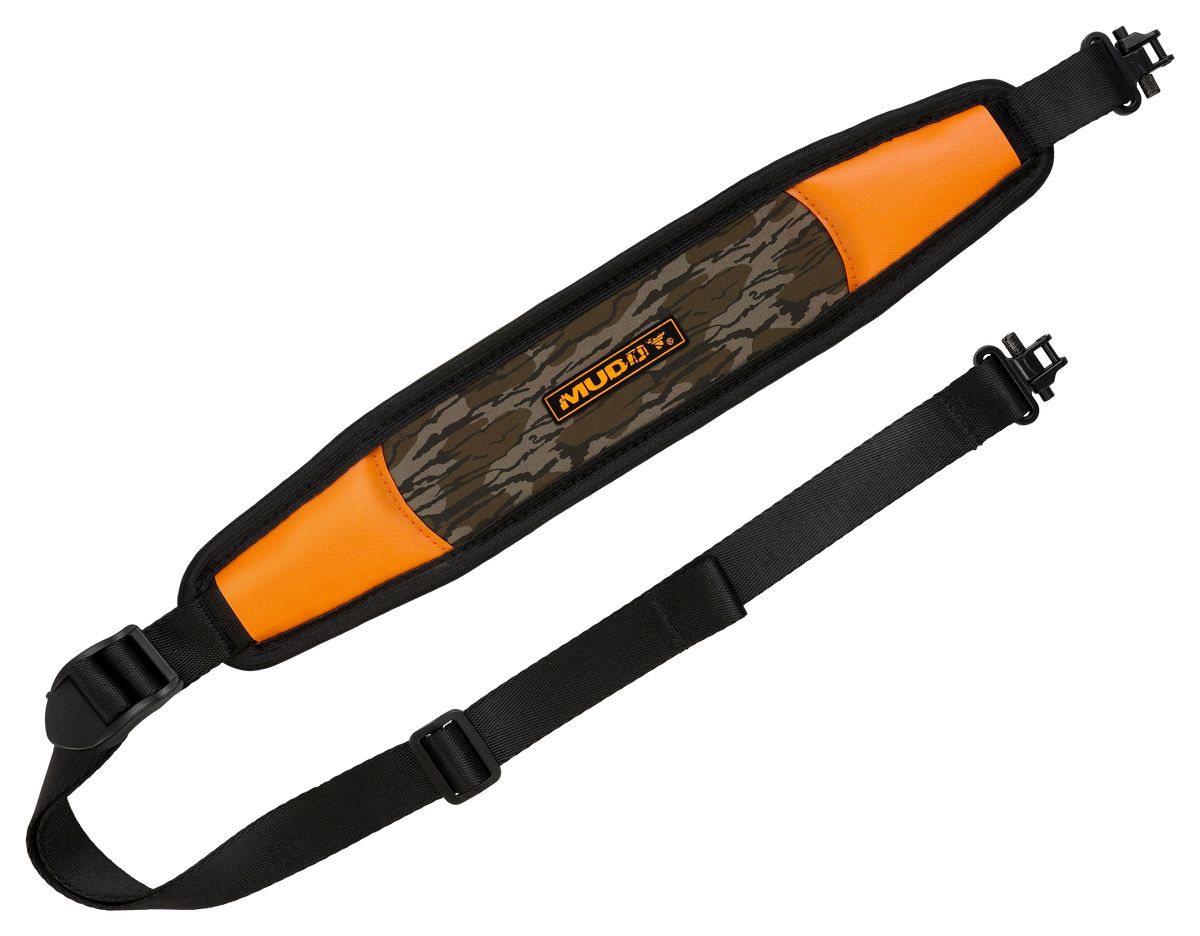 Muddy Trail Blazer Lightweight Neoprene Adjustable Rifle/Shotgun Sling - Black/Orange