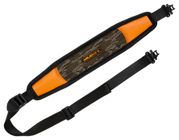 Muddy Trail Blazer Lightweight Neoprene Adjustable Rifle/Shotgun Sling - Black/Orange