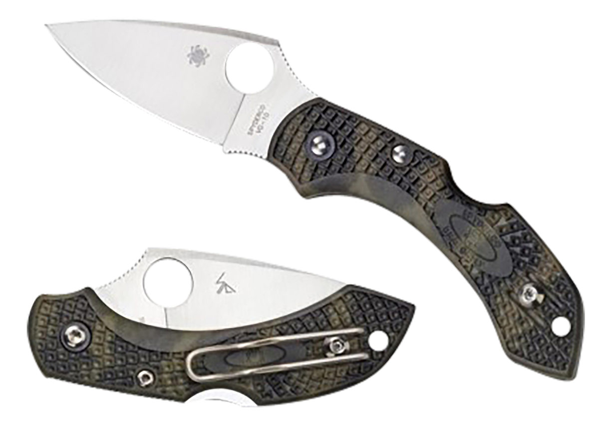 Spyderco Dragonfly 2 2.30" VG-10 Satin Plain Edge Zome Green FRN Folding Knife