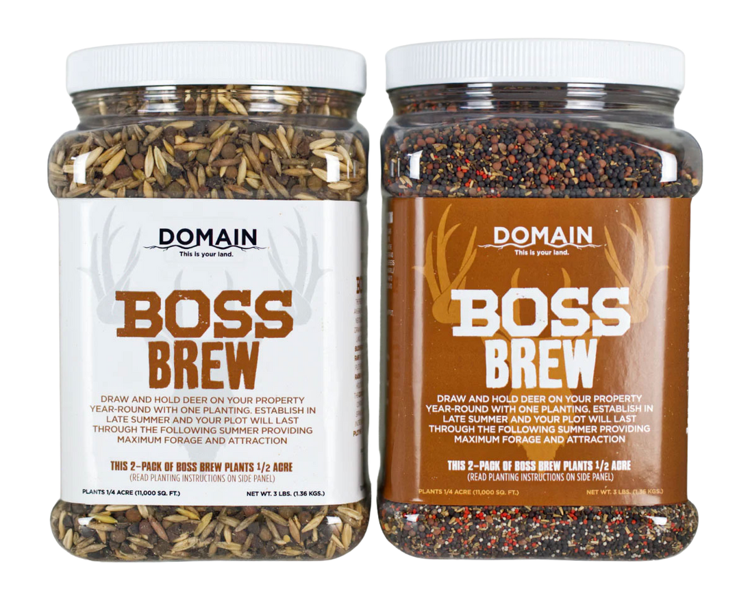Domain Outdoor Boss Brew 1/2 Acre Food Plot Seed Mix for Whitetail Deer
