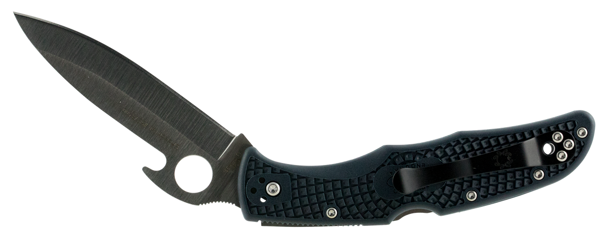Spyderco Endura 4 Lightweight 3.81" VG-10 Drop Point Plain Gray FRN Folding Knife - Emerson Opener