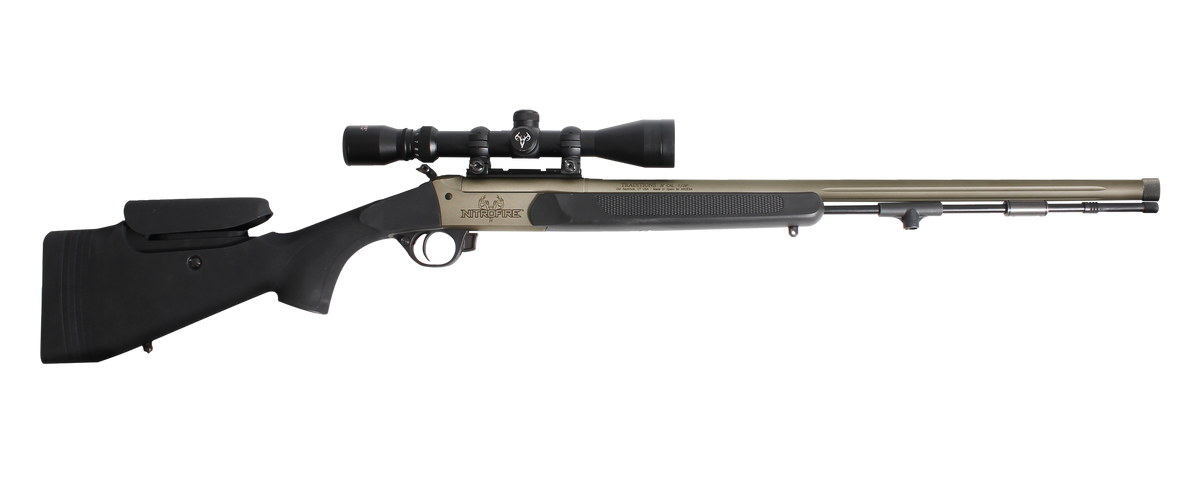 Traditions NitroFire Pro 50 Cal 26" Break-Open Muzzleloader - Black Synthetic w/ Scope