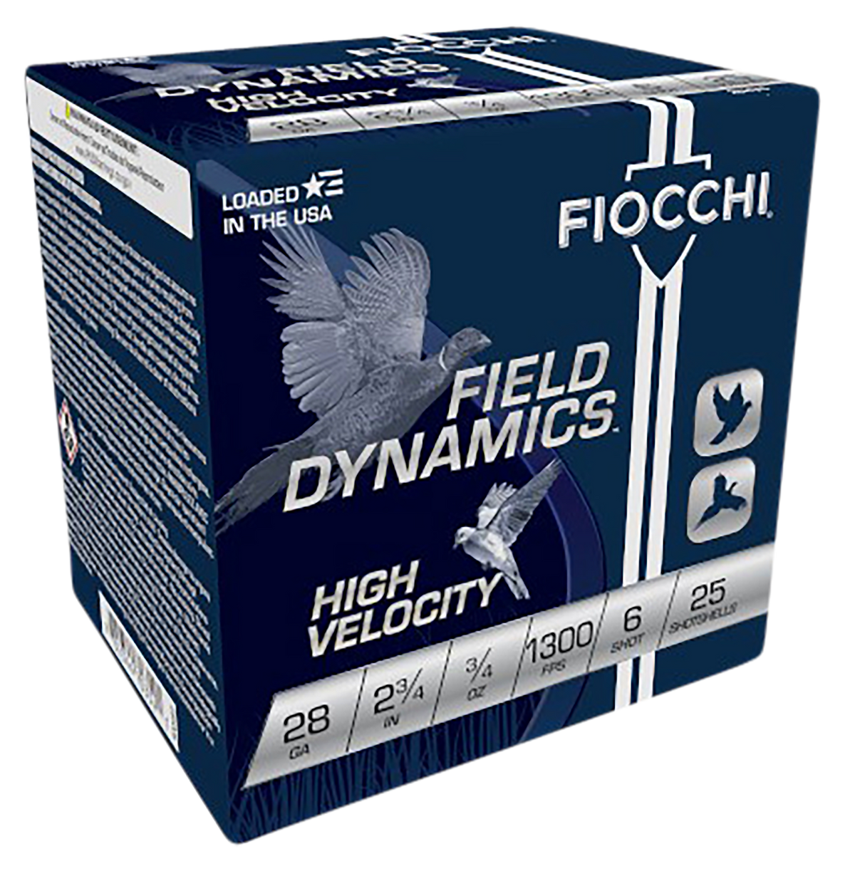 Fiocchi Field Dynamics High Velocity 28 Gauge 2.75" 3/4 oz 6 Shot - Box or Case