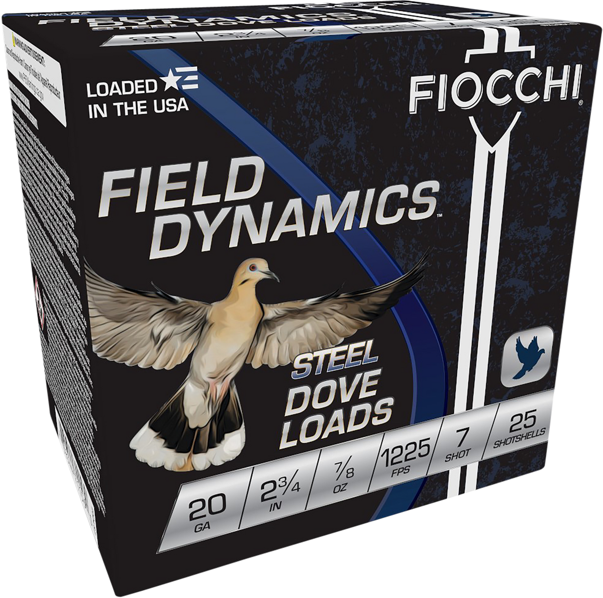 Fiocchi 20DLS7 Field Dynamics Dove & Quail 20 Gauge 2.75" 7/8 oz #7 Shot - Box or Case