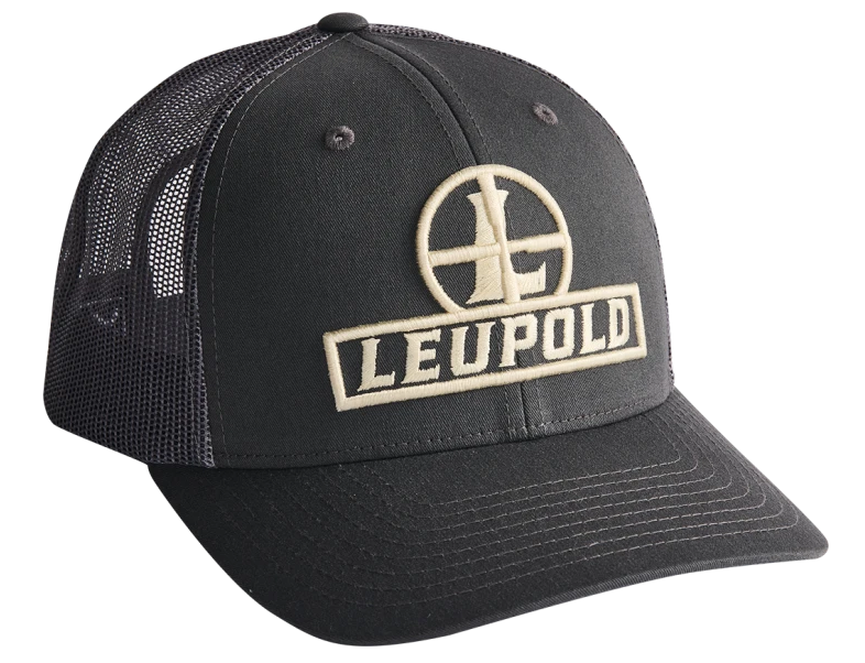 Leupold Reticle Trucker Hat Low Profile Snapback - Black