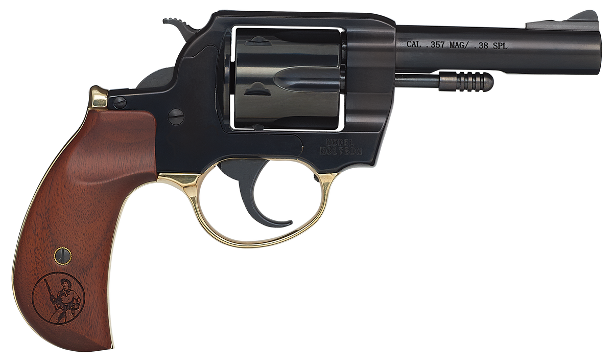 Henry H017BDM Big Boy .357 Mag/.38 Special 4" 6-Rd DA/SA Revolver - Blued, Birdshead Walnut