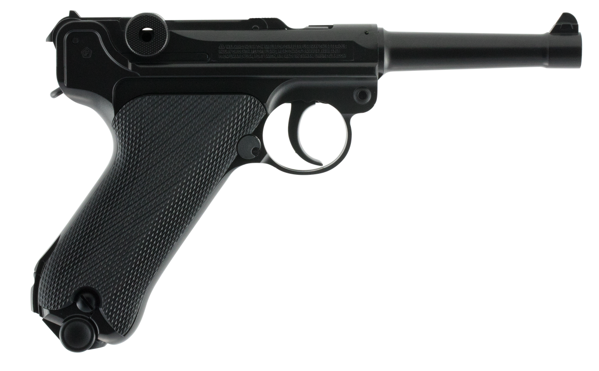 RWS Umarex Legends P.08 .177 BB 4.60" 21+1 CO2 Air Pistol - Black Polymer Grips