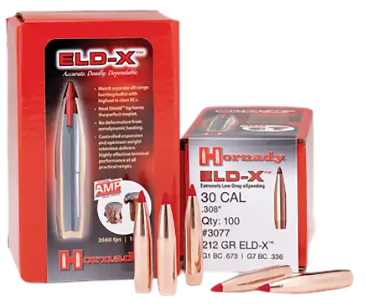 Hornady 3074 ELD-X 30 Cal .308 178 gr Rifle Bullets - 100 Count