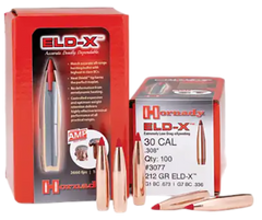 Hornady 3074 ELD-X 30 Cal .308 178 gr Rifle Bullets - 100 Count