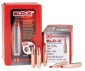 Hornady 3074 ELD-X 30 Cal .308 178 gr Rifle Bullets - 100 Count
