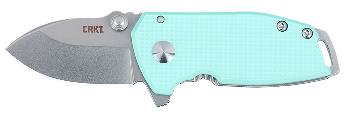 Columbia River Squid Compact 1.75" Folding Drop Point Plain Stonewashed D2 Steel Blue G10/SS Handle