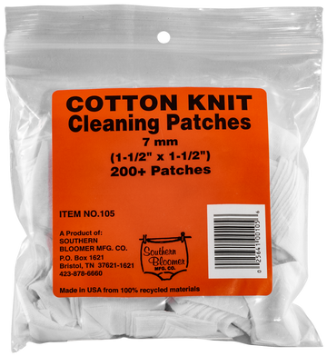 Southern Bloomer 105 Cleaning Patches 7mm Cotton 200 Per Pack