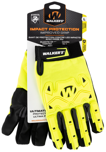 Walkers Game Ear Cold Weather Impact Protection Gloves Black/Yellow Small