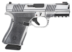 Black Rain Ordnance Frontline+ 9mm Luger 4" 15+1 Compact Pistol - Bright White Battleworn
