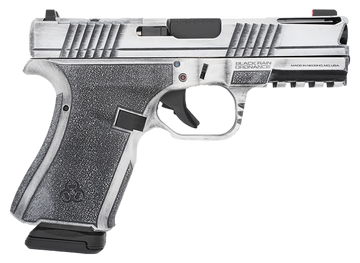 Black Rain Ordnance Frontline+ 9mm Luger 4" 15+1 Compact Pistol - Bright White Battleworn
