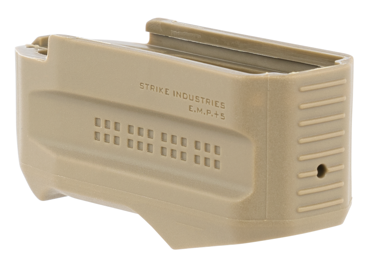 Strike Industries EMP+5 Enhanced Magazine Plate 5-Rd Polymer FDE for Magpul PMAG Gen M3
