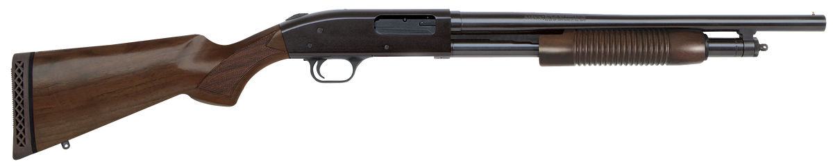 Mossberg 500 Retrograde 12 Gauge 3" 5+1 18.5" Pump-Action Shotgun - Blued Barrel, Walnut Stock