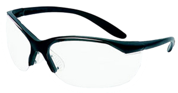Howard Leight Uvex Vapor II Shooting Glasses Clear Anti-Fog Black Frame