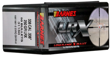 Barnes Bullets LRX .338 Cal 250gr Boat Tail 50/Box