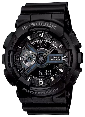 G-Shock GA1101BCR Tactical Analog-Digital Watch - Black Stainless Steel Bezel