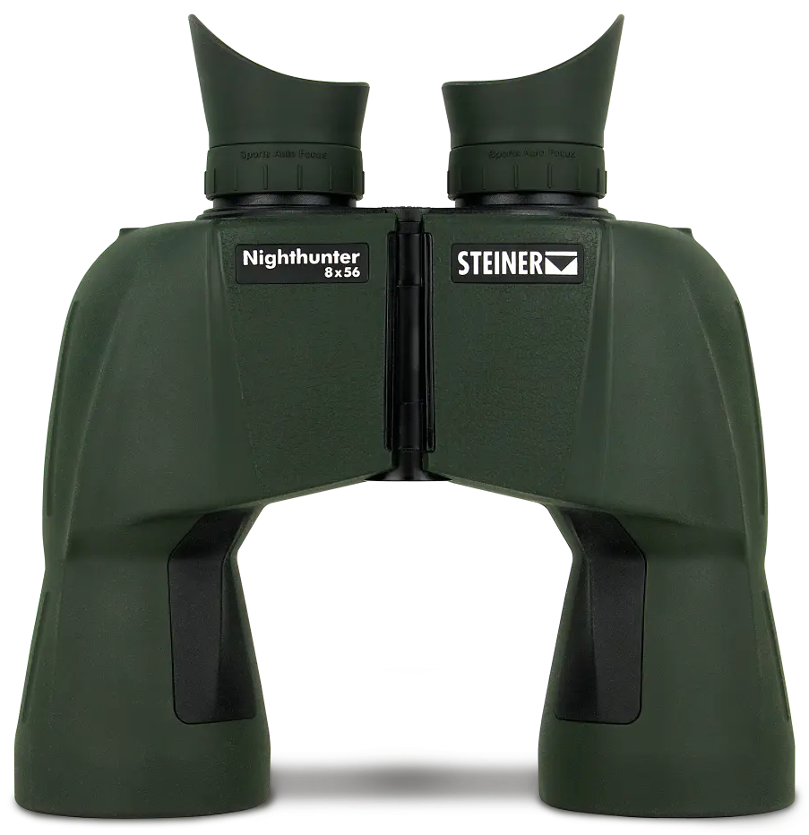 Steiner 2070 Nighthunter 8x56mm BaK-4 Porro Prism Auto Focus Binoculars - Matte Green Makrolon Rubber Armor