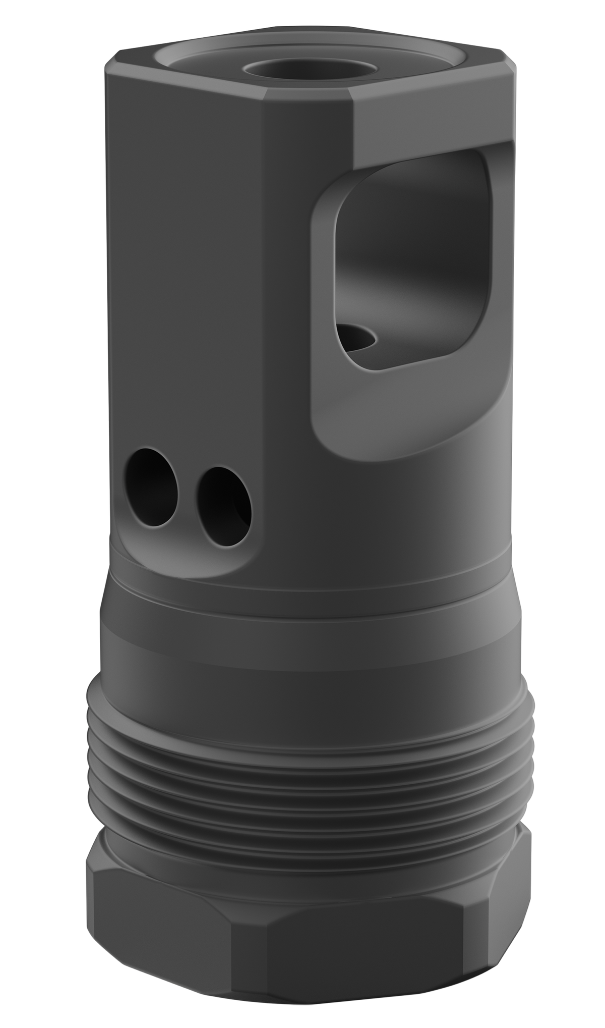 Breek Arms Plan B Echo Single Port 30 Cal 5/8x24 Steel Muzzle Brake - Black Nitride