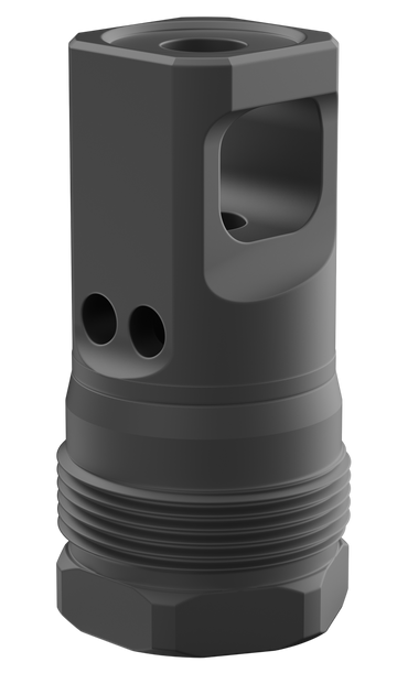 Breek Arms Plan B Echo Single Port 30 Cal 5/8x24 Steel Muzzle Brake - Black Nitride