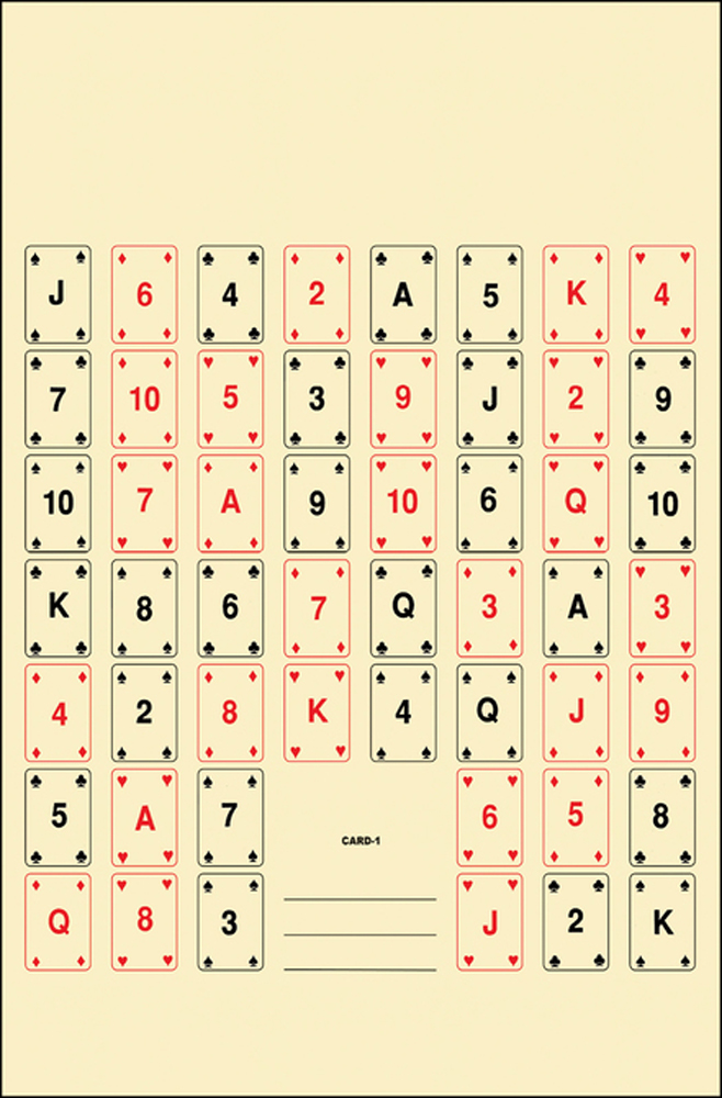 Action Target CARD1100 Entertainment 52 Playing Cards Paper Target 22.5" x 24" 100/Box