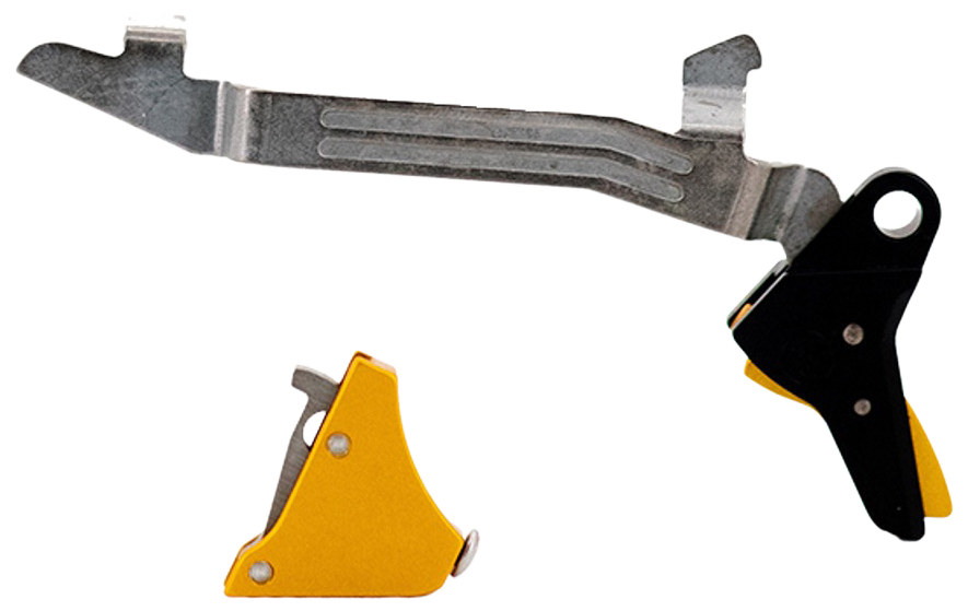 Timney Triggers Alpha Competition 9mm Luger/.40 S&W/.22 LR Drop-In Straight Trigger for Glock Gen5 & G44 - Gold
