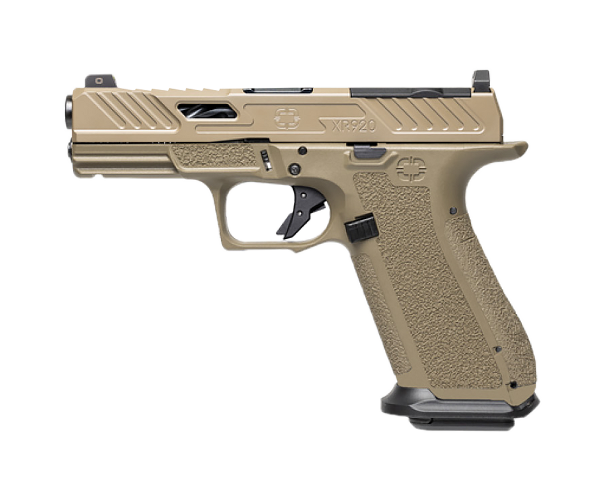 Shadow Systems XR920 Elite 9mm Luger 4.5" 10+1 Semi-Auto Pistol - FDE - CA Compliant