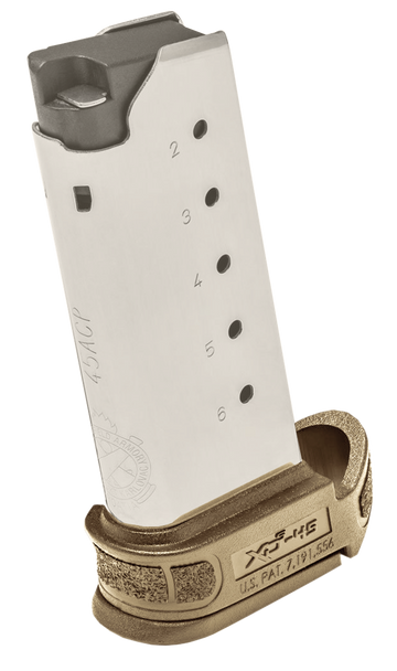 Springfield Armory XD-S Mod.2 .45 ACP 6rd Extended Magazine w/ FDE X-Tension Sleeve