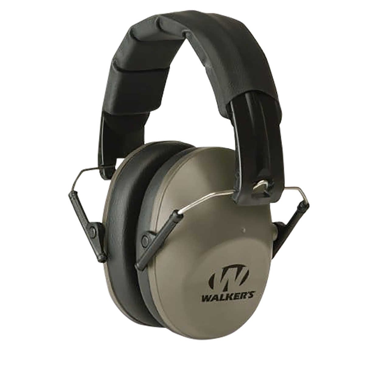 Walkers Game Ear Pro Low Profile Folding Passive Muff 22 dB Over the Head Flat Dark Earth/Black Polymer