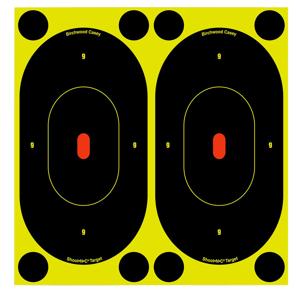 Birchwood Casey Shoot-N-C 7" Oval Silhouette Self-Adhesive Paper Target 60 Pack