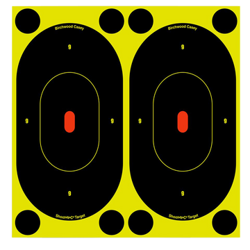 Birchwood Casey Shoot-N-C 7" Oval Silhouette Self-Adhesive Paper Target 60 Pack