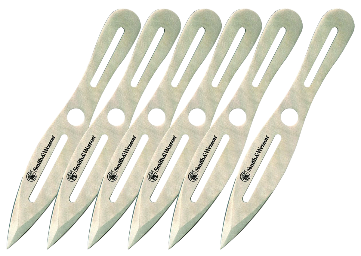 Smith & Wesson Bullseye Throwing Knives 4.5" Spear Point 8" OAL - 6-Pack