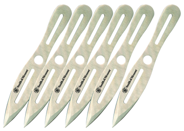 Smith & Wesson Bullseye Throwing Knives 4.5" Spear Point 8" OAL - 6-Pack