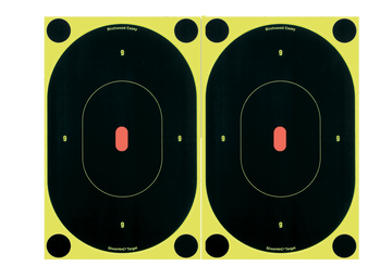 Birchwood Casey Shoot-N-C 7" Oval Silhouette Self-Adhesive Reactive Paper Target 6 Pack