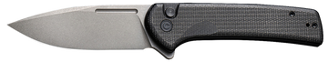 Civivi Knives Conspirator 3.48" Folding Drop Point Plain Gray Stonewashed Nitro-V Steel - Black Textured Micarta Handle