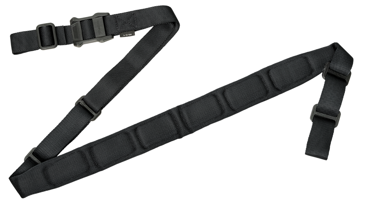 Magpul MAG545-BLK MS1 Padded Two-Point Rifle Sling - Black Nylon 48-60 in