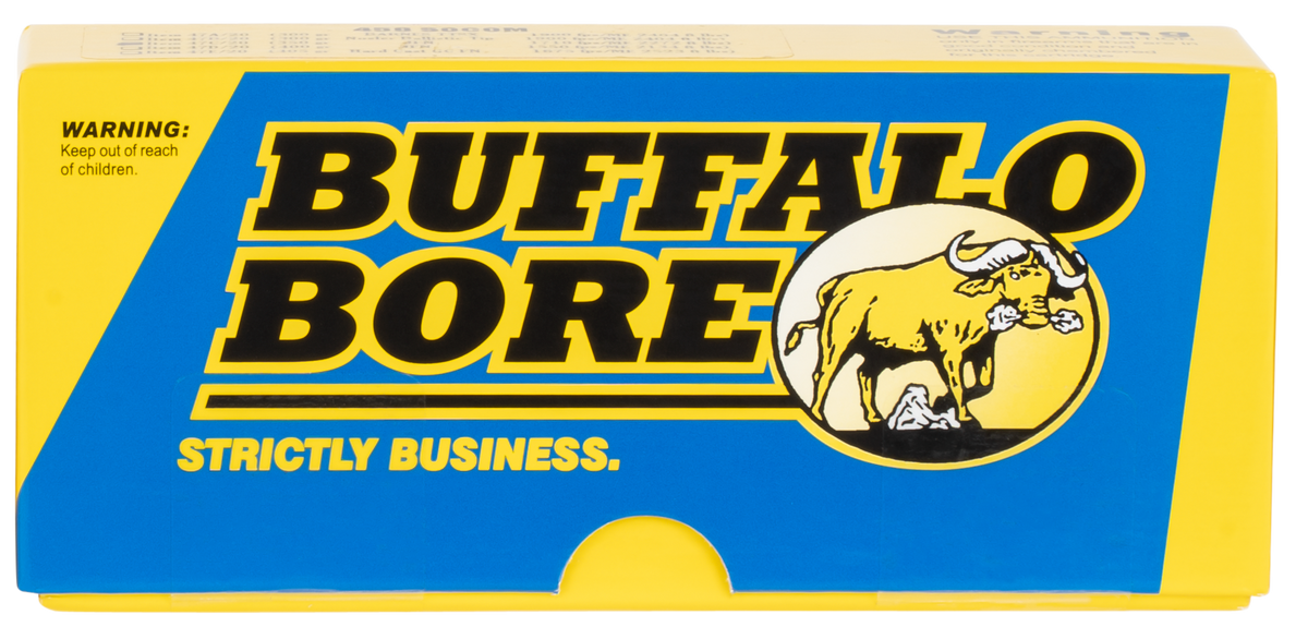 Buffalo Bore Ammunition Strictly Business Hunting & Sniping 458 SOCOM 350gr Semi-Jacketed Flat Point 20 Rd - Box or Case
