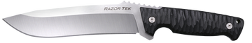 Cold Steel Razor Tek 6.50" Fixed Clip Point Plain 4116 Krupp SS Black Textured Handle