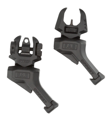 FAB Defense FX-FRBSOSLHB Front/Rear Offset Flip-Up Iron Sights 1913 Picatinny Black