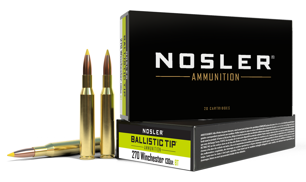 Nosler Ballistic Tip 270 Win 130gr Spitzer Ballistic Tip - Box or Case