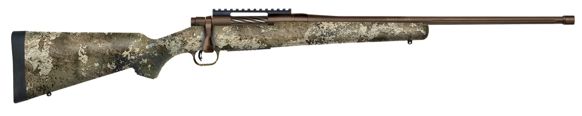 Mossberg Patriot Predator 22-250 Rem 22" 5+1 Bolt-Action Rifle - Threaded Fluted Barrel, Patriot Brown Cerakote/TrueTimber Strata