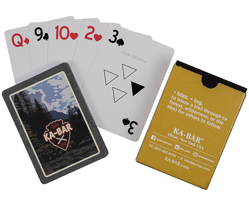 Ka-Bar 9914 Playing Cards Multi-Color 3.50" - Trail Markers