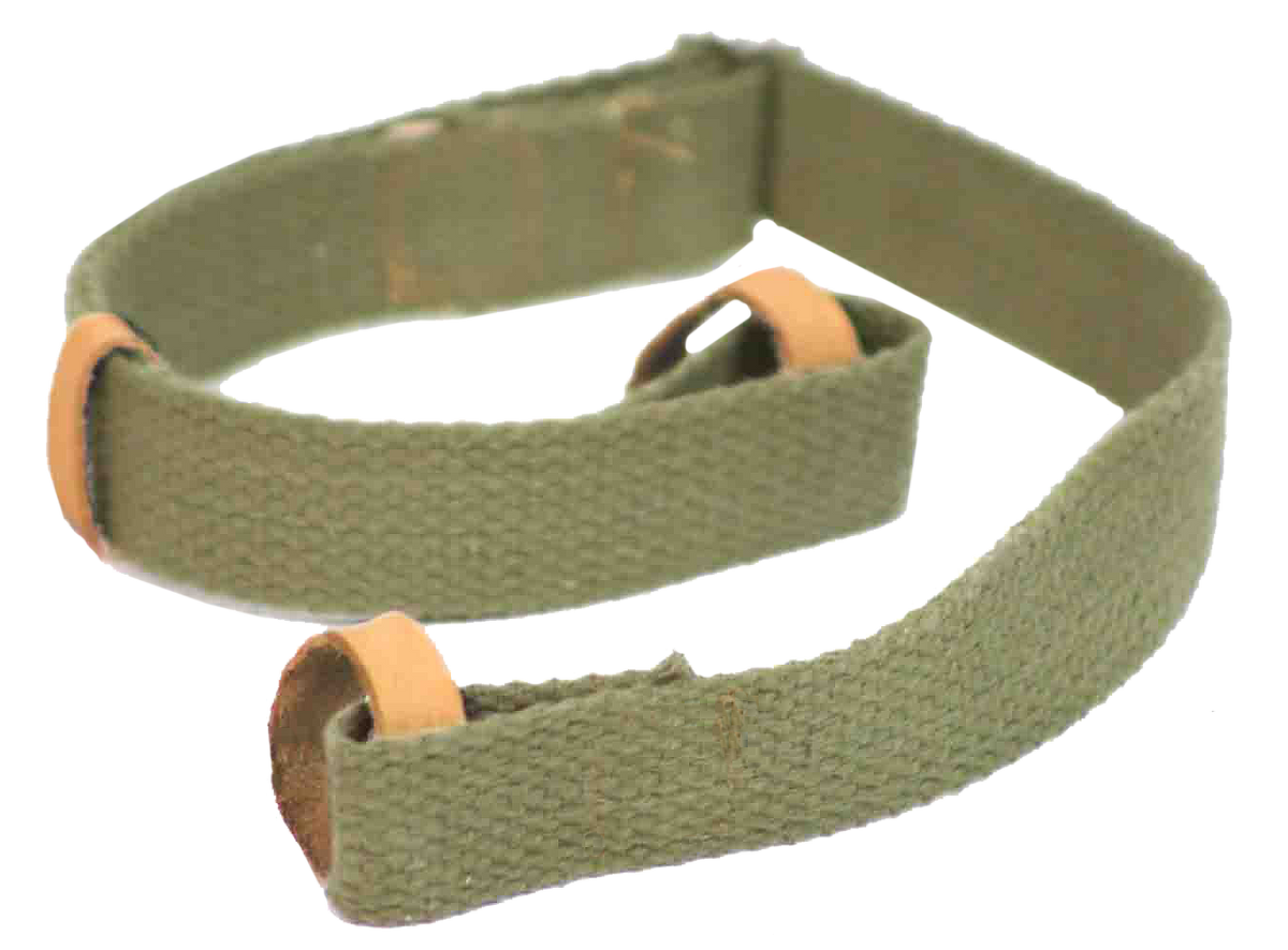 Crickett KSA803 Rifle Sling Green Canvas w/Leather Trim Adjustable - WWII Style