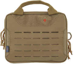 Tac Six Crew 2-Gun Tactical Pistol Case Coyote 600D Polyester 10" Lockable