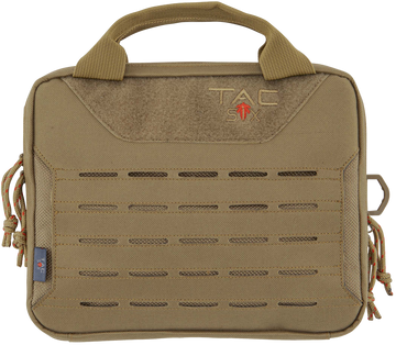 Tac Six Crew 2-Gun Tactical Pistol Case Coyote 600D Polyester 10" Lockable