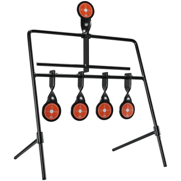 Champion Targets 40874 Rimfire 5-Gong Auto Reset .22 LR Black/Orange Steel Standing Target